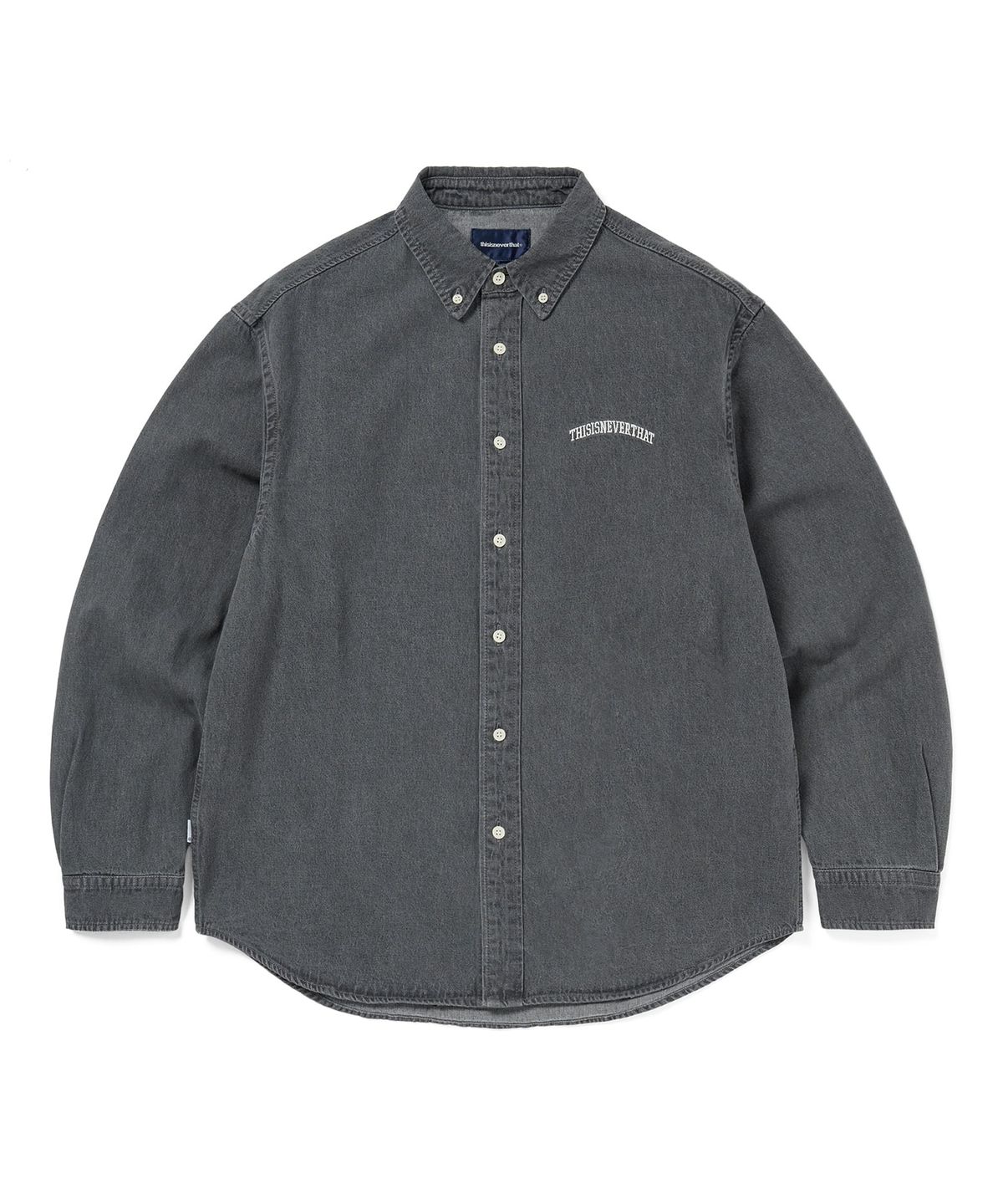 디스이즈네버댓(THISISNEVERTHAT) Washed Denim Shirt Dusty Grey