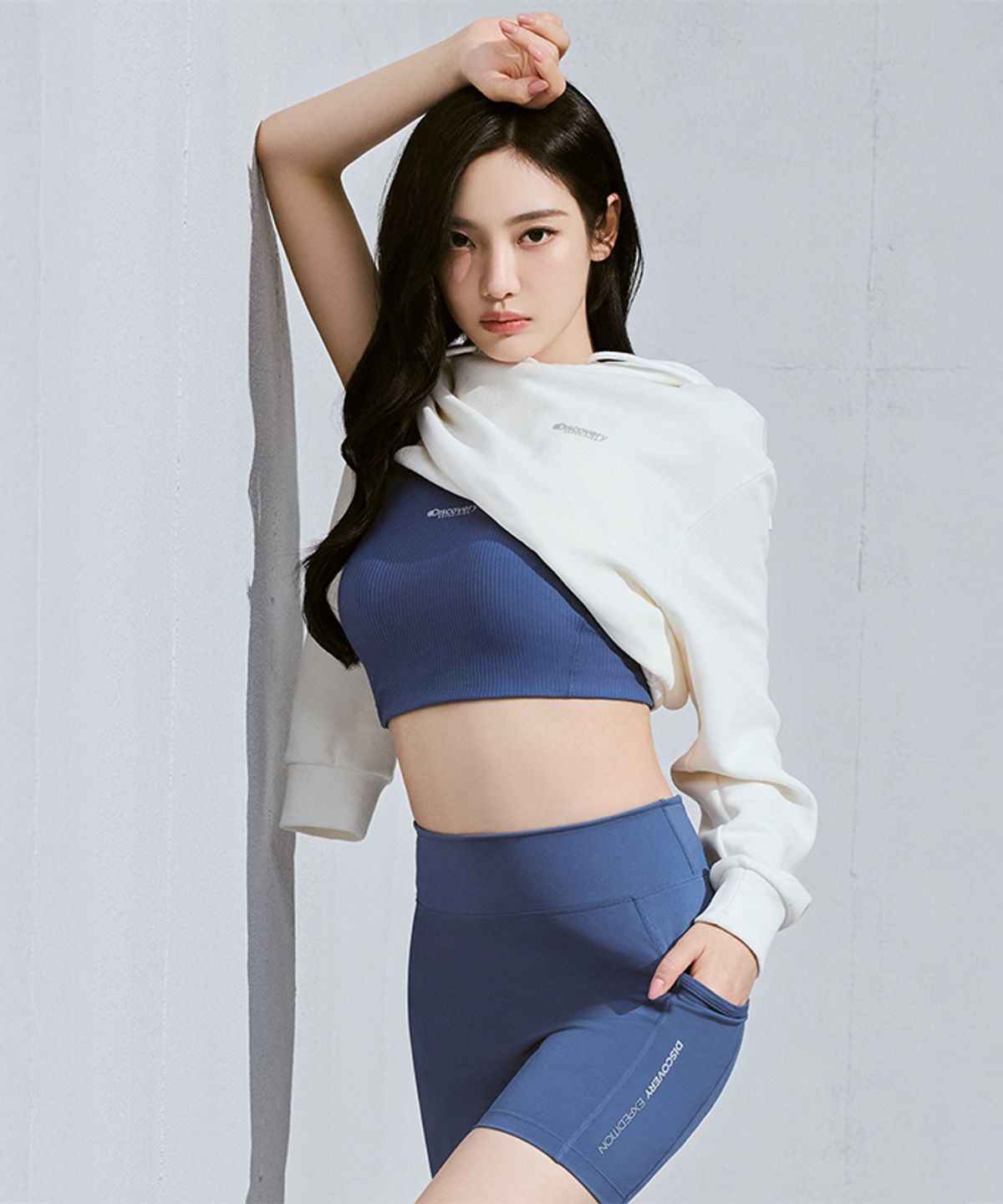 디스커버리 익스페디션(DISCOVERY EXPEDITION) 여성 러닝 브라탑 (L/INDIGO)