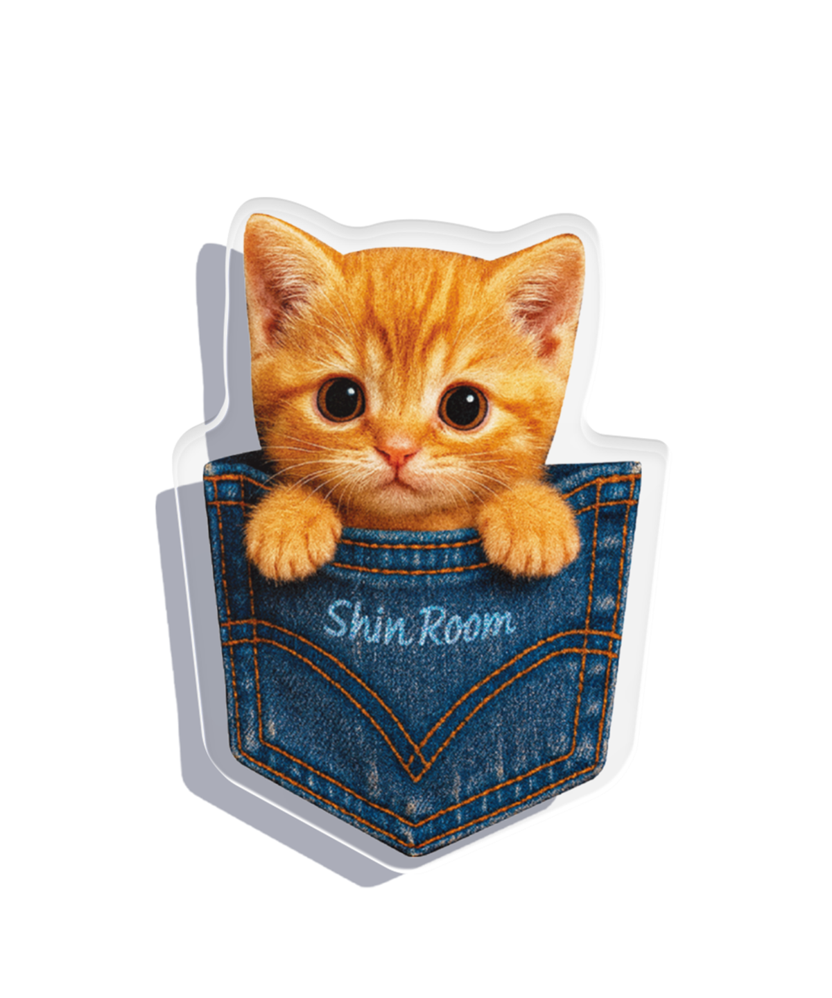 신룸(SHIN ROOM) [맥세이프] 데님 포켓 냥 아크릴 스마트 톡