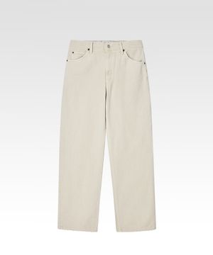 더스티드 레귤러 데님 진스 아이보리