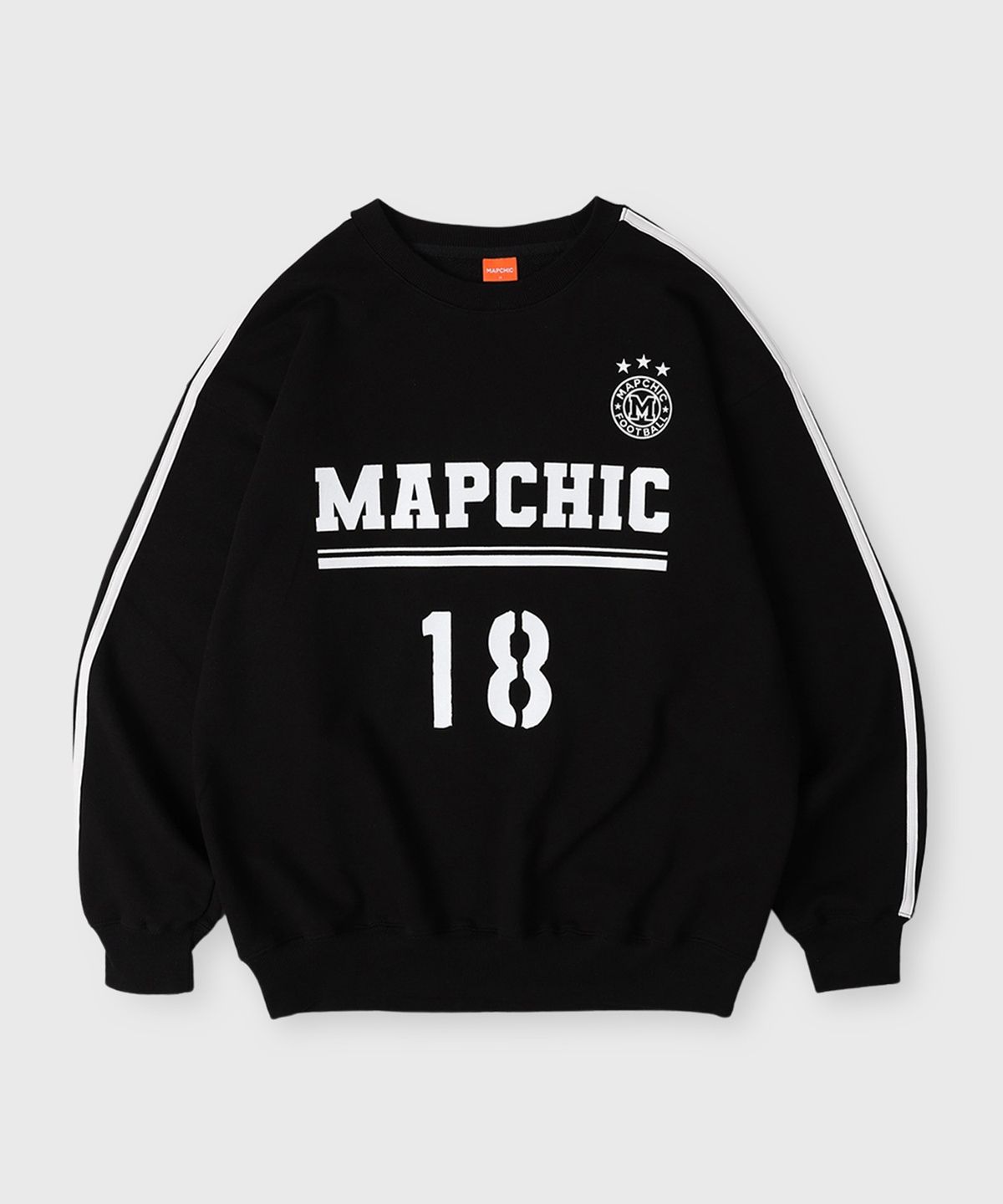 맵시크(MAPCHIC) 풋볼 클럽 스웻셔츠_블랙