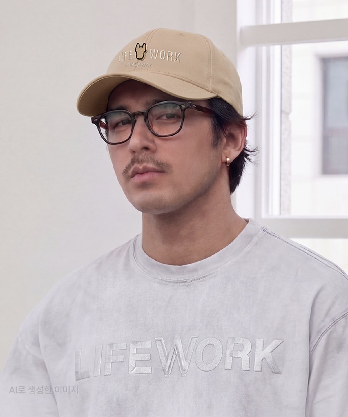 라이프워크(LIFEWORK) 뉴 솔리드 라독 자수 하드 볼캡