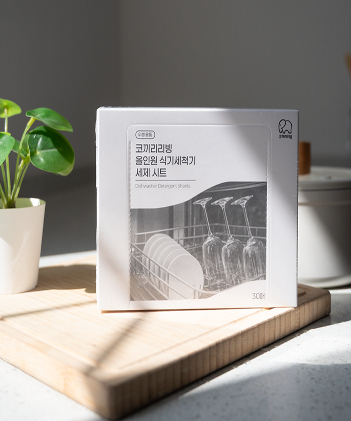 코끼리리빙(KOKIRILIVING) 식기세척기세제 시트 올인원  1BOX 30매입 용량에 맞게 찢어서 사용