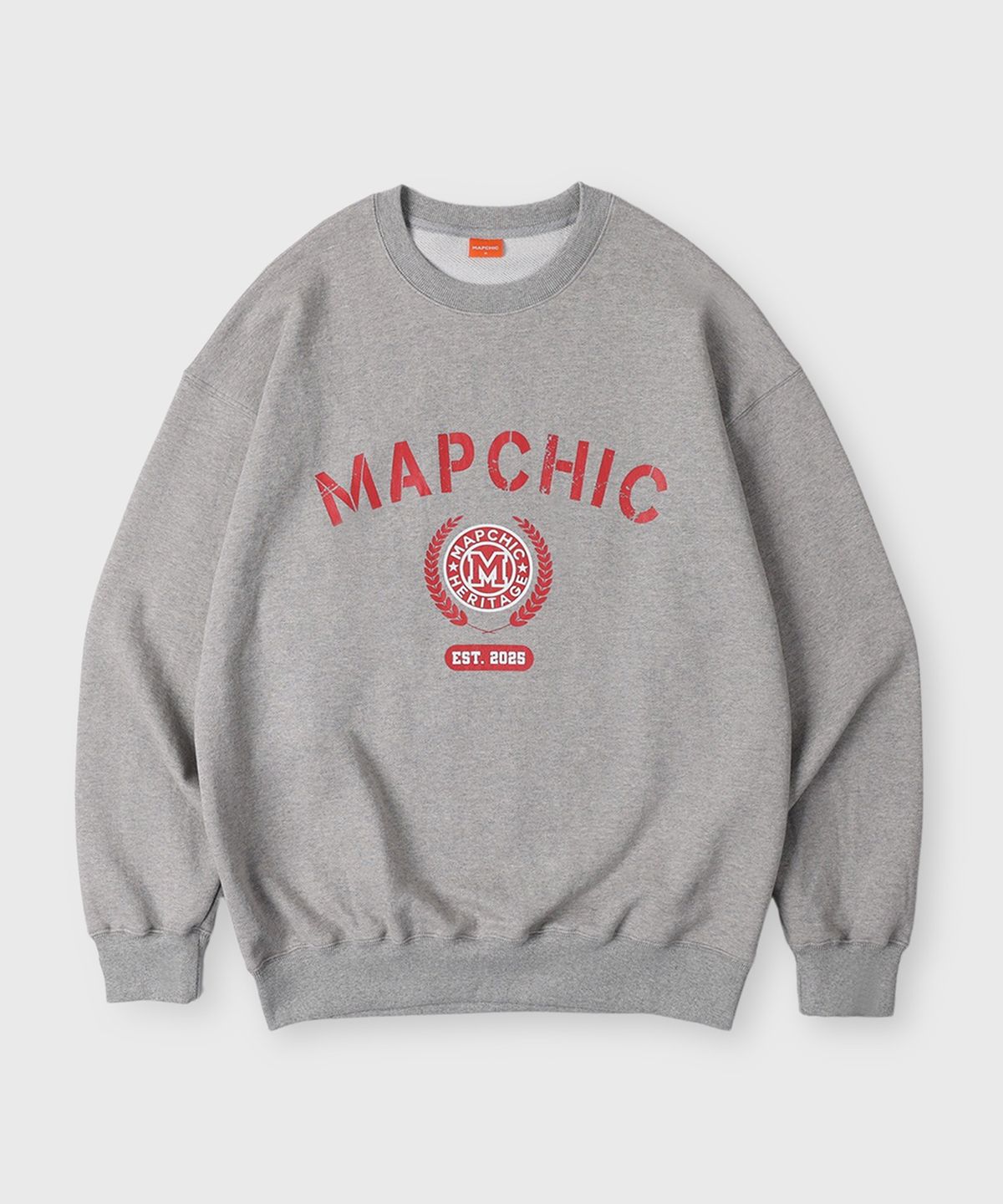 맵시크(MAPCHIC) 헤리티지 스웻셔츠_그레이