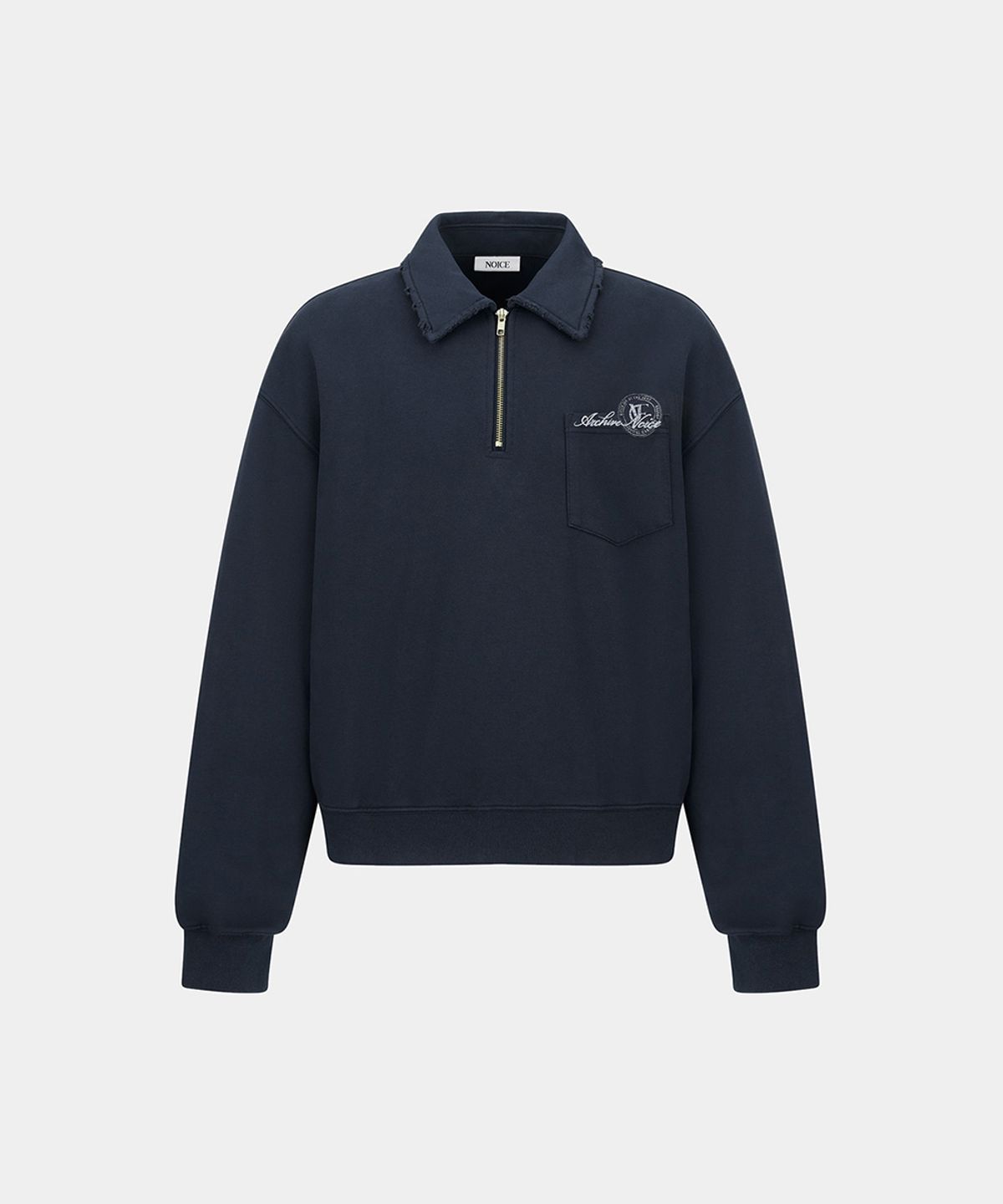 노이스(NOICE) NOICE STAMP QUARTER ZIP SWEATSHIRT - BLUE