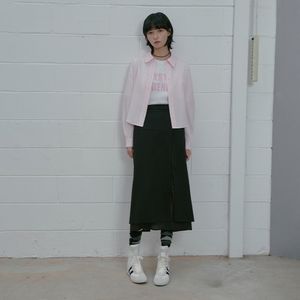 배색 트임 H라인 스커트 AS1WS261