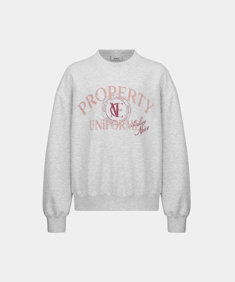 M PROPERTY EMBLEM SWEATSHIRT - LIGHT GRAY