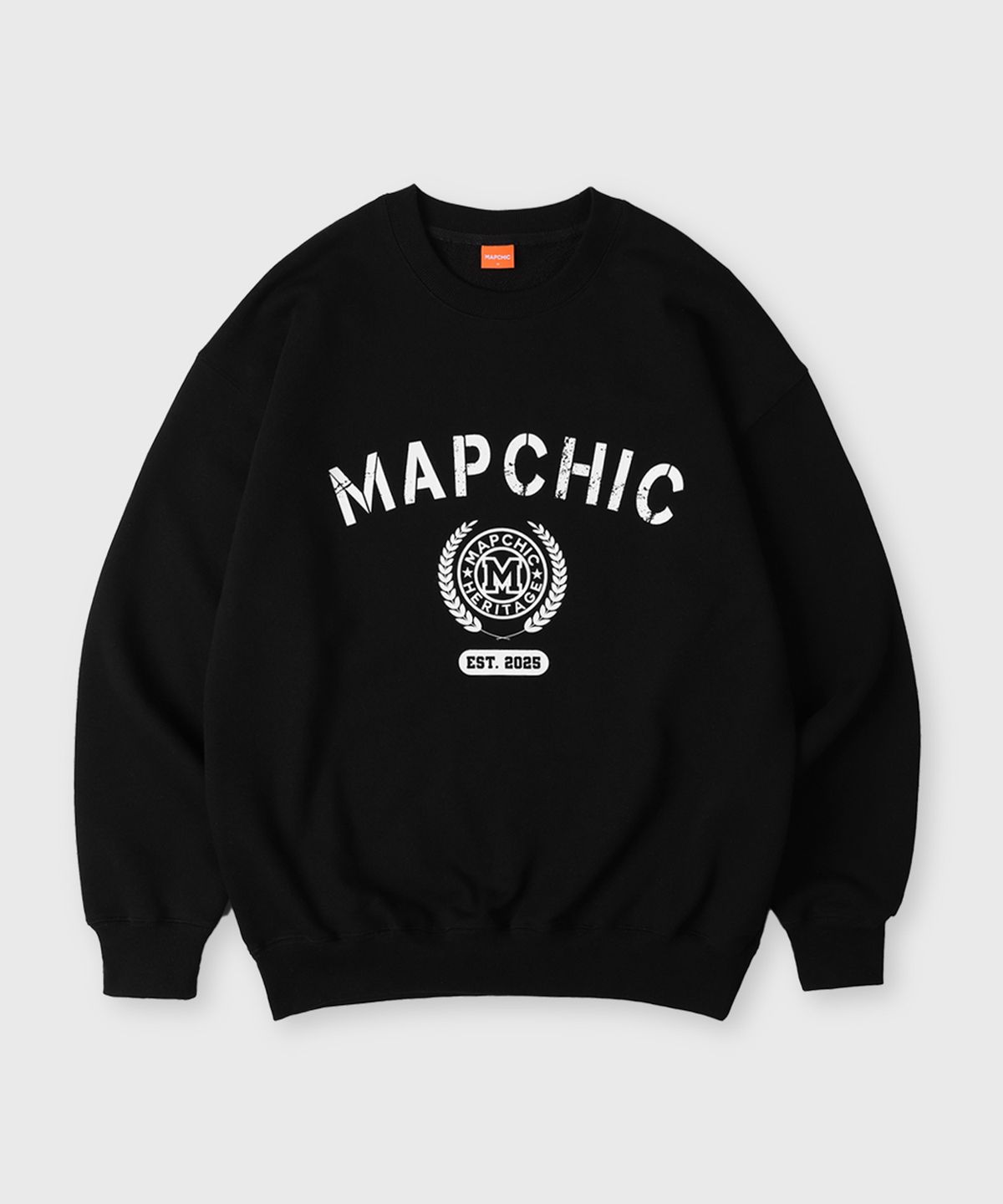 맵시크(MAPCHIC) 헤리티지 스웻셔츠_블랙