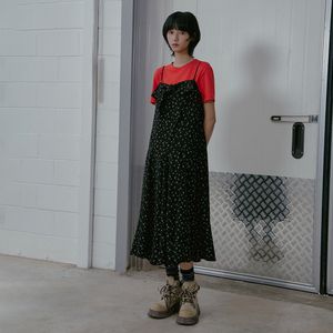 플라워 프린트 롱 나시 원피스 AS1WO260