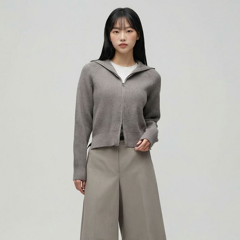 배색 레터링 빅카라 집업 AS1KG161