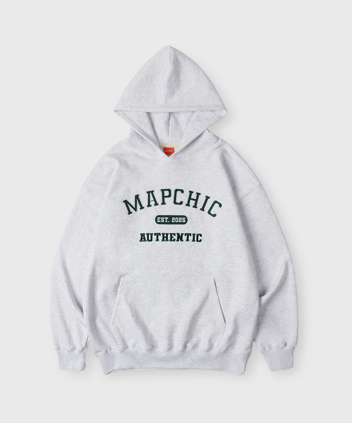맵시크(MAPCHIC) 어센틱 로고 후디_메란지