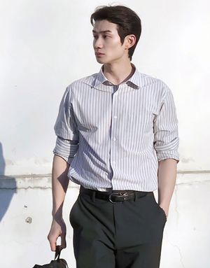 스트라이프 포플린 셔츠 10046521/046521 [2color]