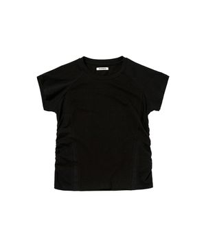 셔링 크롭 탑_블랙