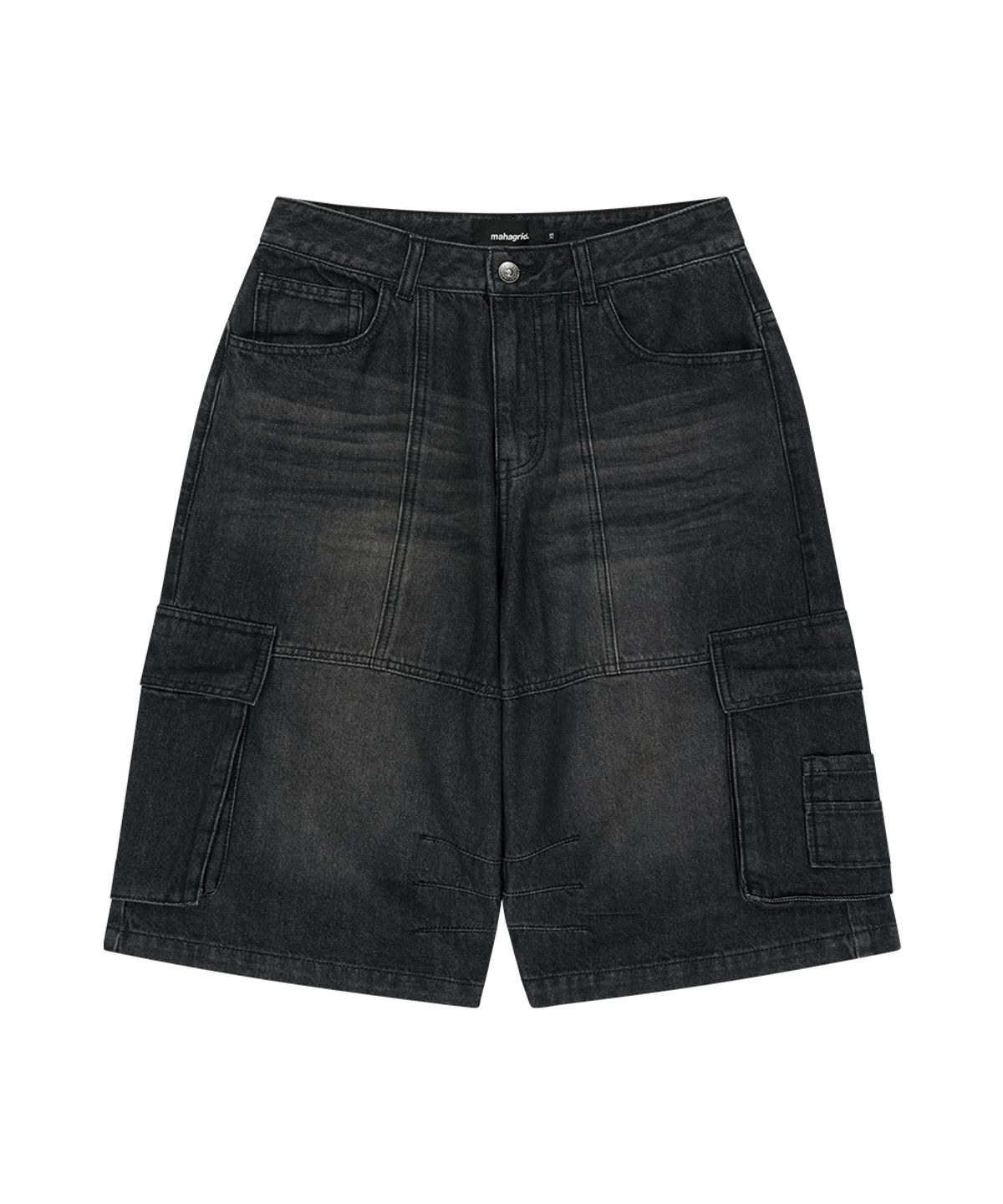마하그리드(MAHAGRID) BERMUDA CARGO DENIM SHORT BLACK(MG2GMMD113A)