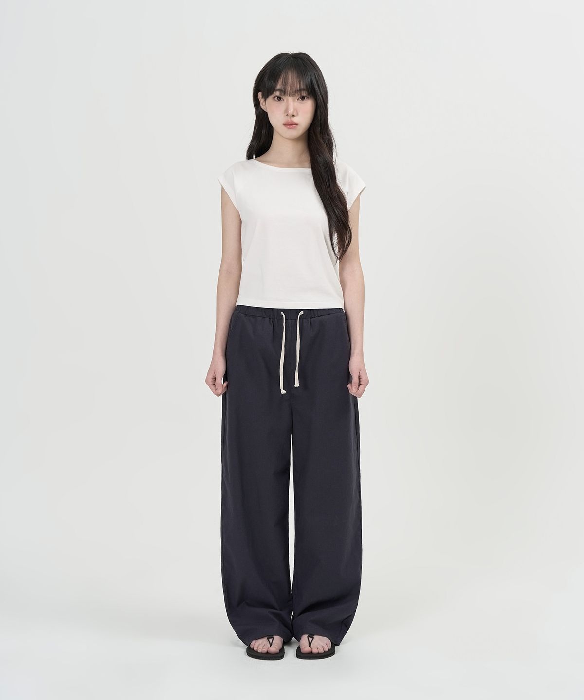 토피 우먼(TOFFEE WOMEN) W 린넨 이지 팬츠 (NAVY)