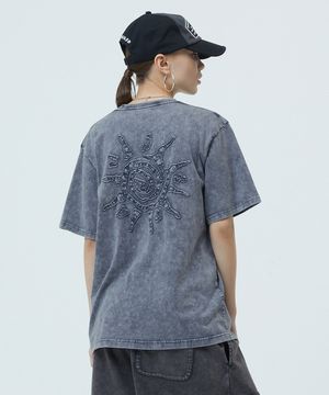 WASHED SOLAR APPLIQUE TEE NAVY(MG2GMMT504A)