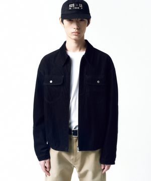 오가닉 코튼 코드 로데오 자켓 BLACK