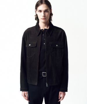 오가닉 코튼 코드 로데오 자켓 DARK BROWN