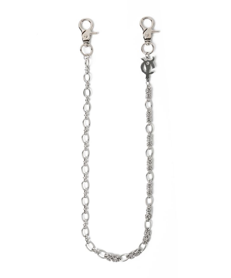HEAVY LINK LOGO CHAIN - SILVER
