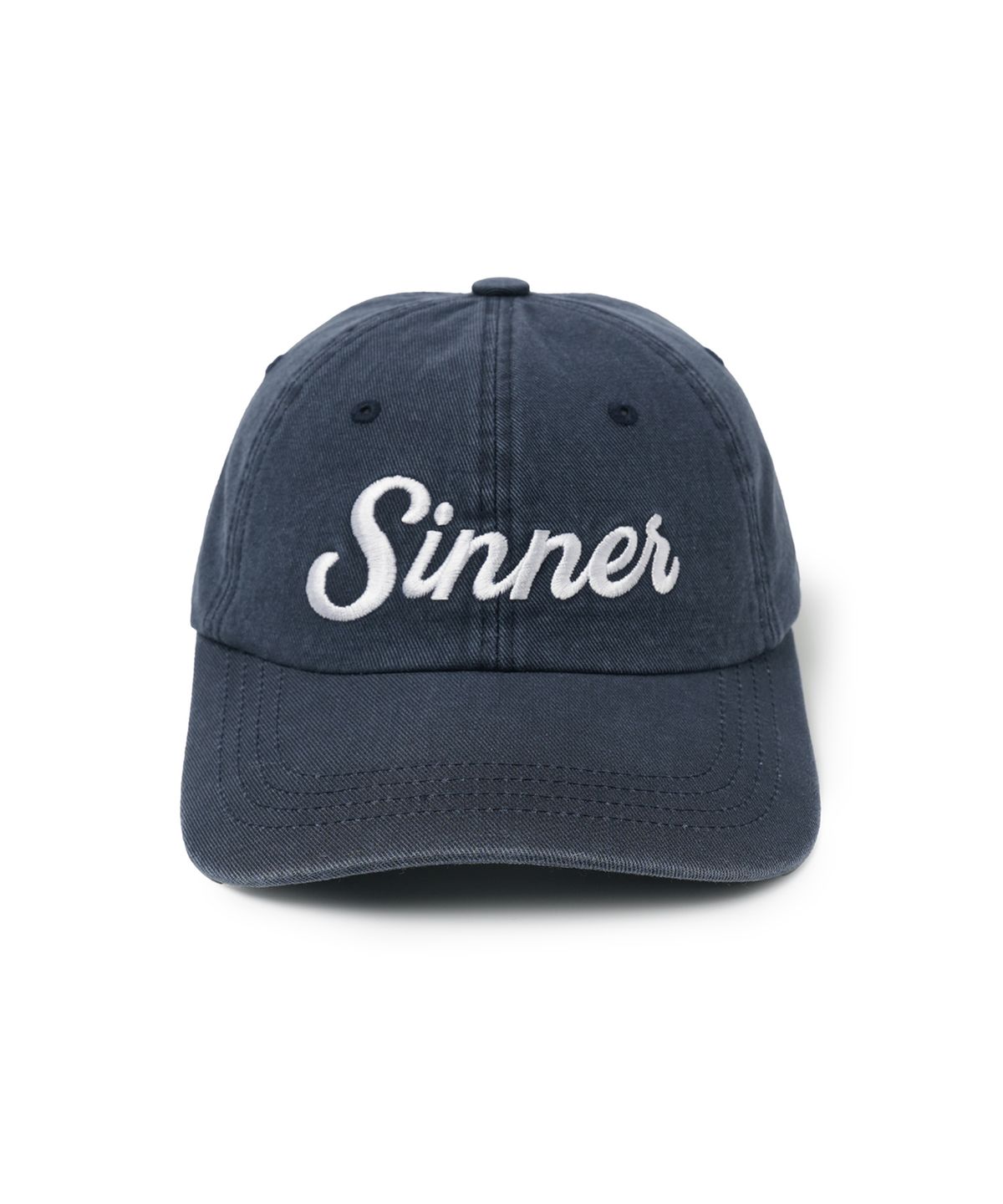 오픈야드(오와이)(OPENYARD(OY)) WASHED SIN SCRIPT CAP - NAVY