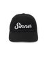 WASHED SIN SCRIPT CAP - BLACK