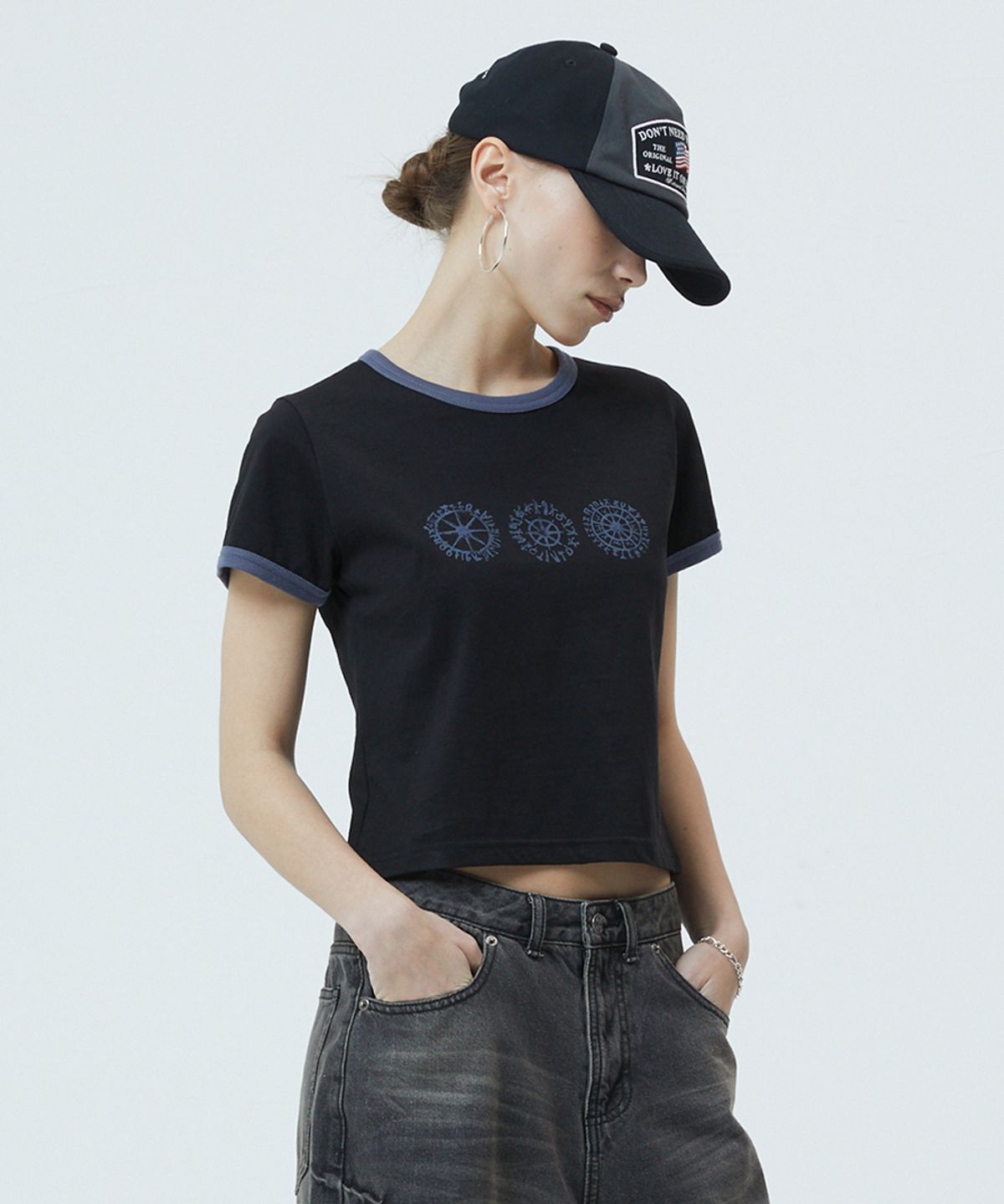 마하그리드(MAHAGRID) SUN LOGOS RINGER TEE BLACK(MG2GMMT515A)