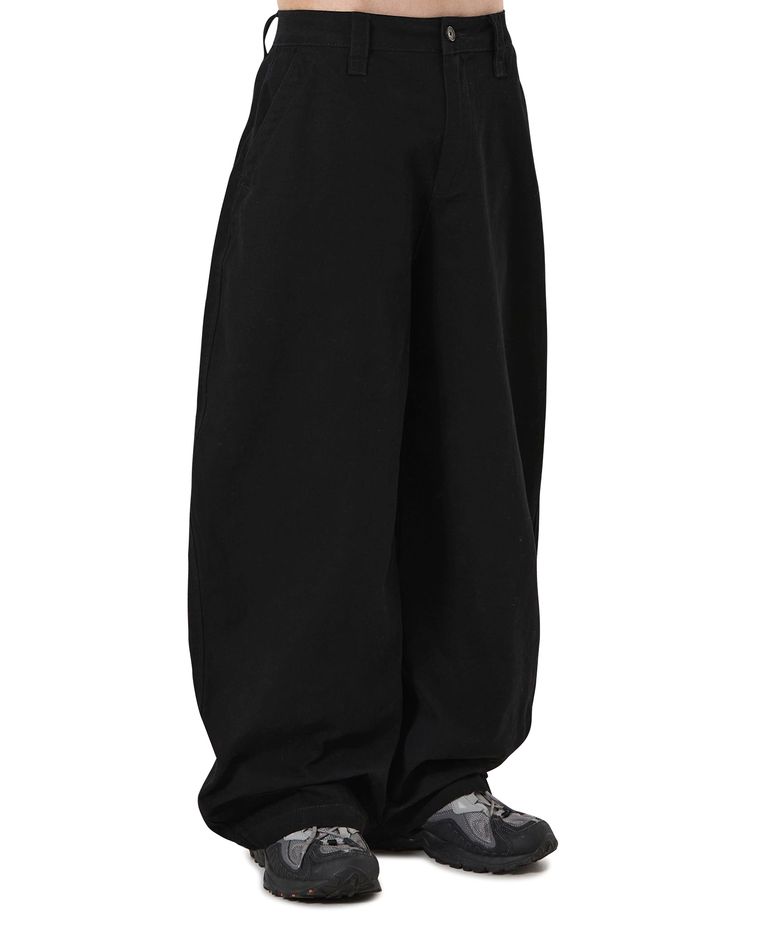 WIDE VOLUME CHINO PANTS - BLACK