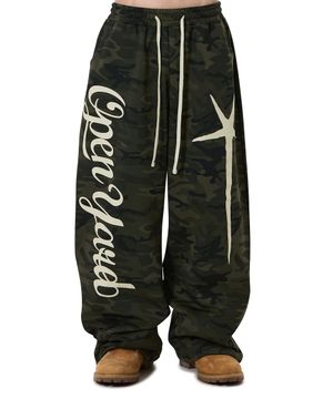 SCRIPT POPPERS SWEAT PANTS - CAMO