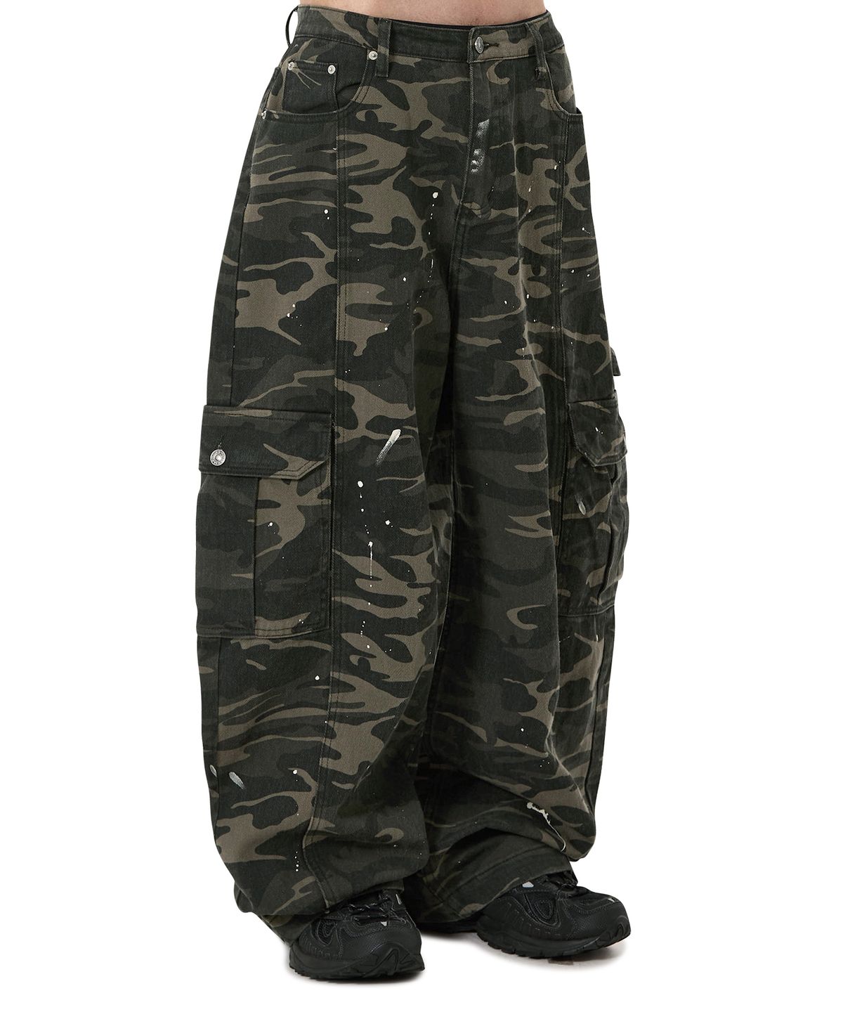 오픈야드(오와이)(OPENYARD(OY)) PAINTED CARGO PANTS - CAMO