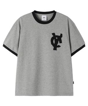 LOGO PATCH RINGER TEE - MELANGE