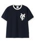 LOGO PATCH RINGER TEE - NAVY