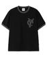 LOGO PATCH RINGER TEE - BLACK
