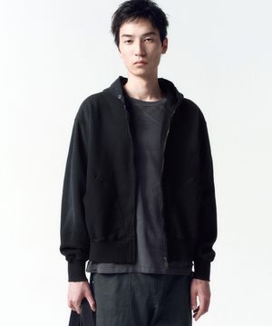 디스트레스드 빈티지 집업 후디 WASHED BLACK