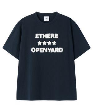 FRAYED EDGE TEE - NAVY