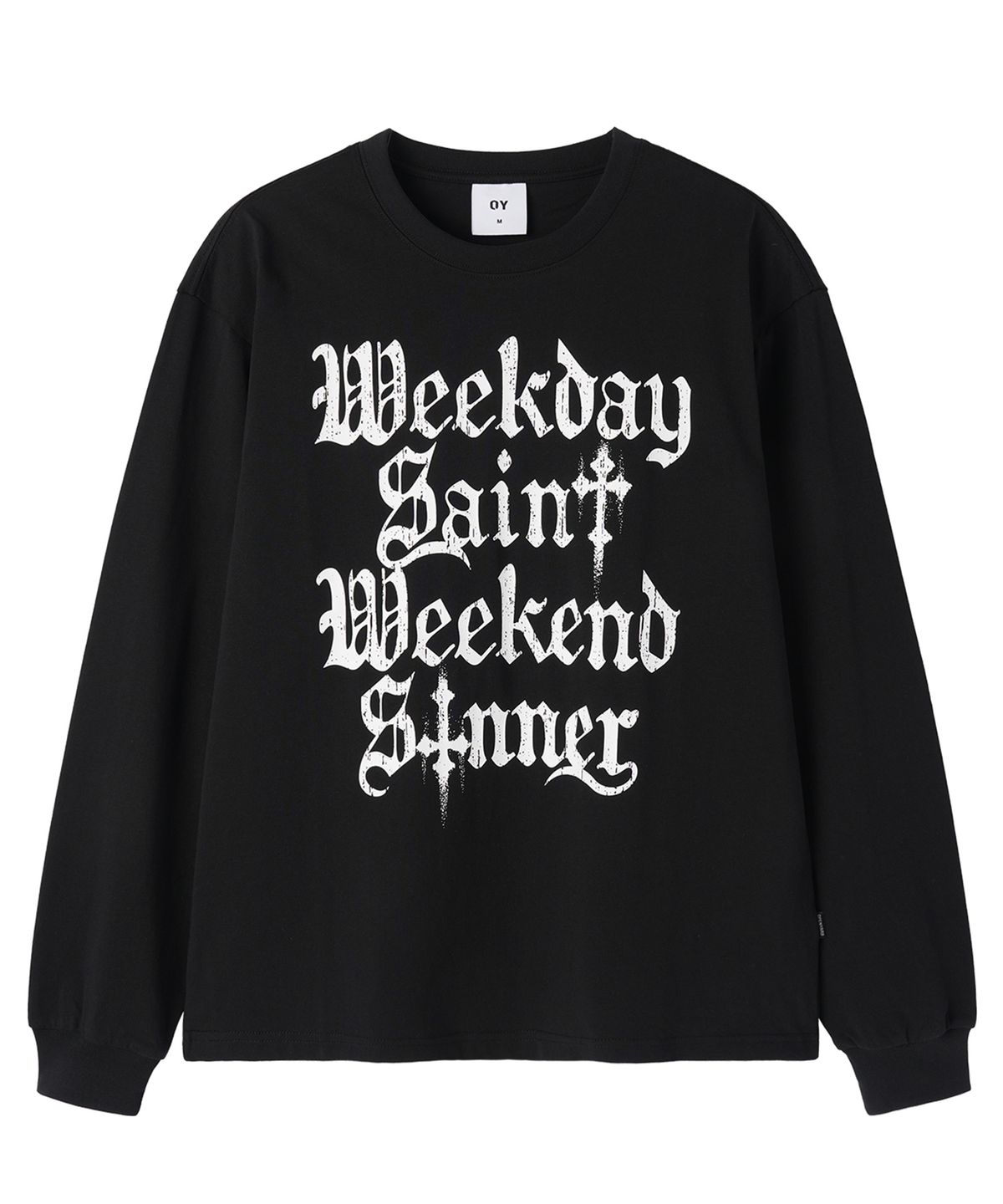 오픈야드(오와이)(OPENYARD(OY)) CONFESSIONS L/S TEE - BLACK