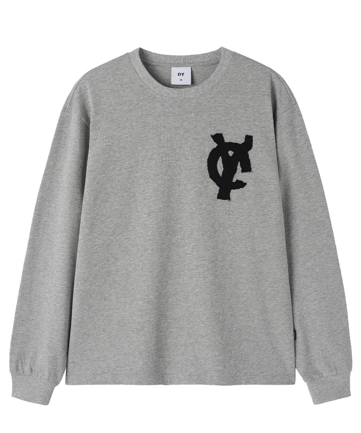 오픈야드(오와이)(OPENYARD(OY)) LOGO PATCH L/S TEE - MELANGE