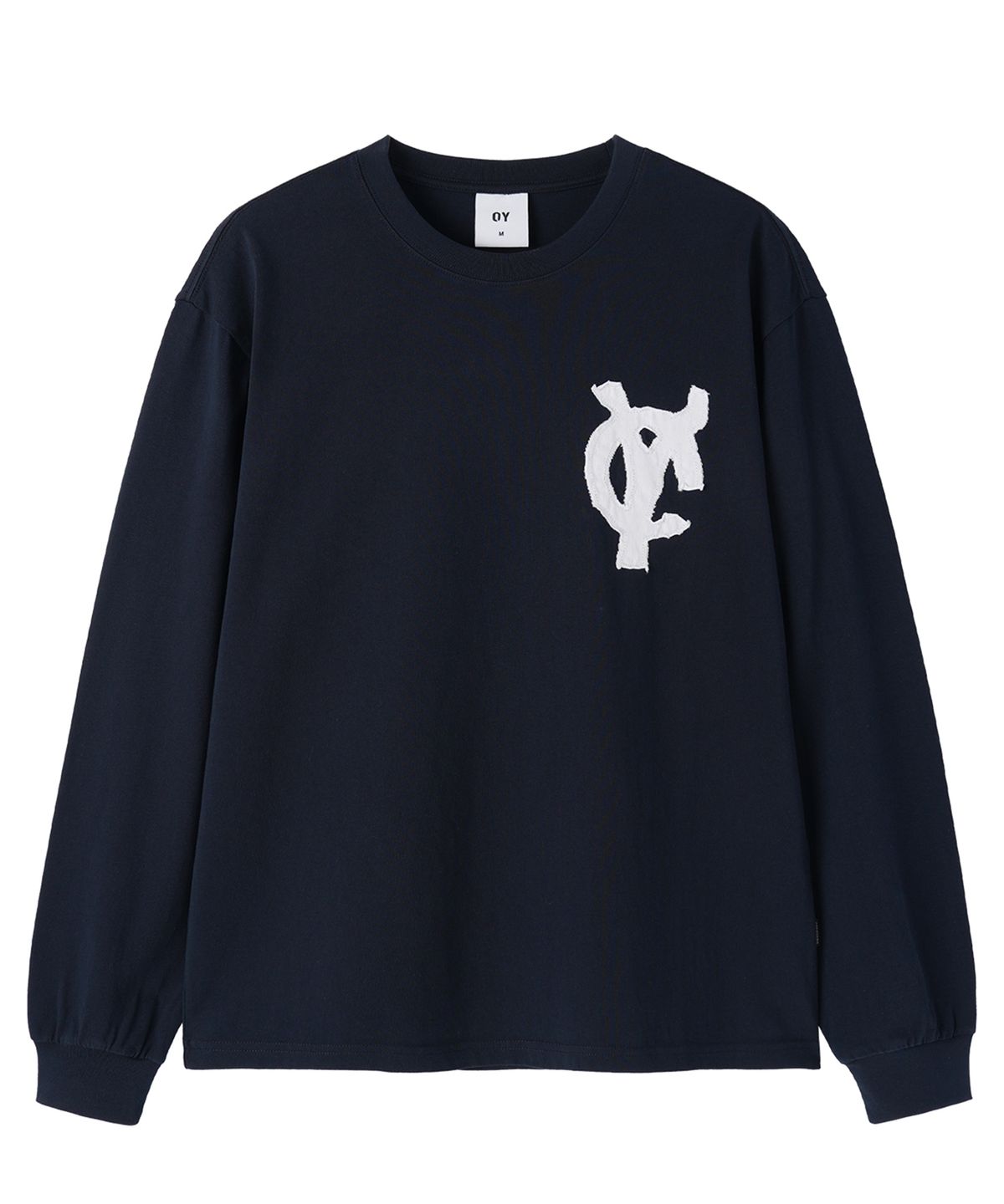 오픈야드(오와이)(OPENYARD(OY)) LOGO PATCH L/S TEE - NAVY