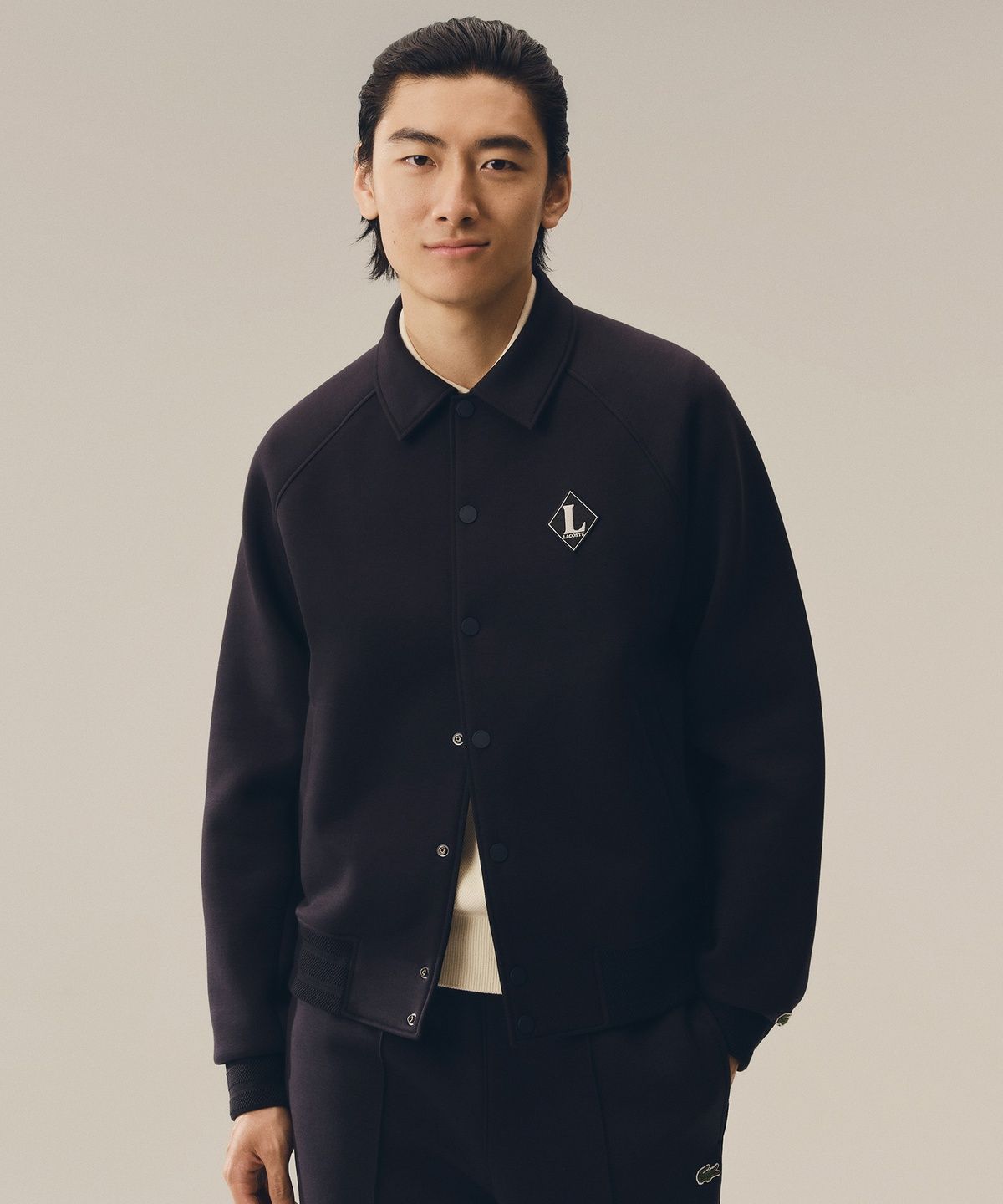 라코스테(LACOSTE) 남성 L 뱃지 래글런 소매 카라 스웻 점퍼 BH0721-56G 350