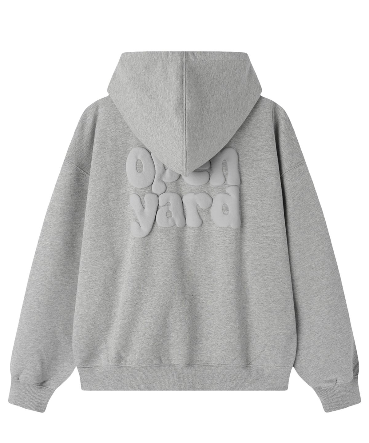 오픈야드(오와이)(OPENYARD(OY)) PUFF LOGO HOODIE ZIP UP - MELANGE
