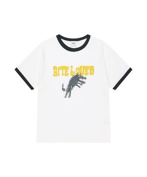 BITE LOVER RINGER TEE WHITE(MG2GMMT517A)