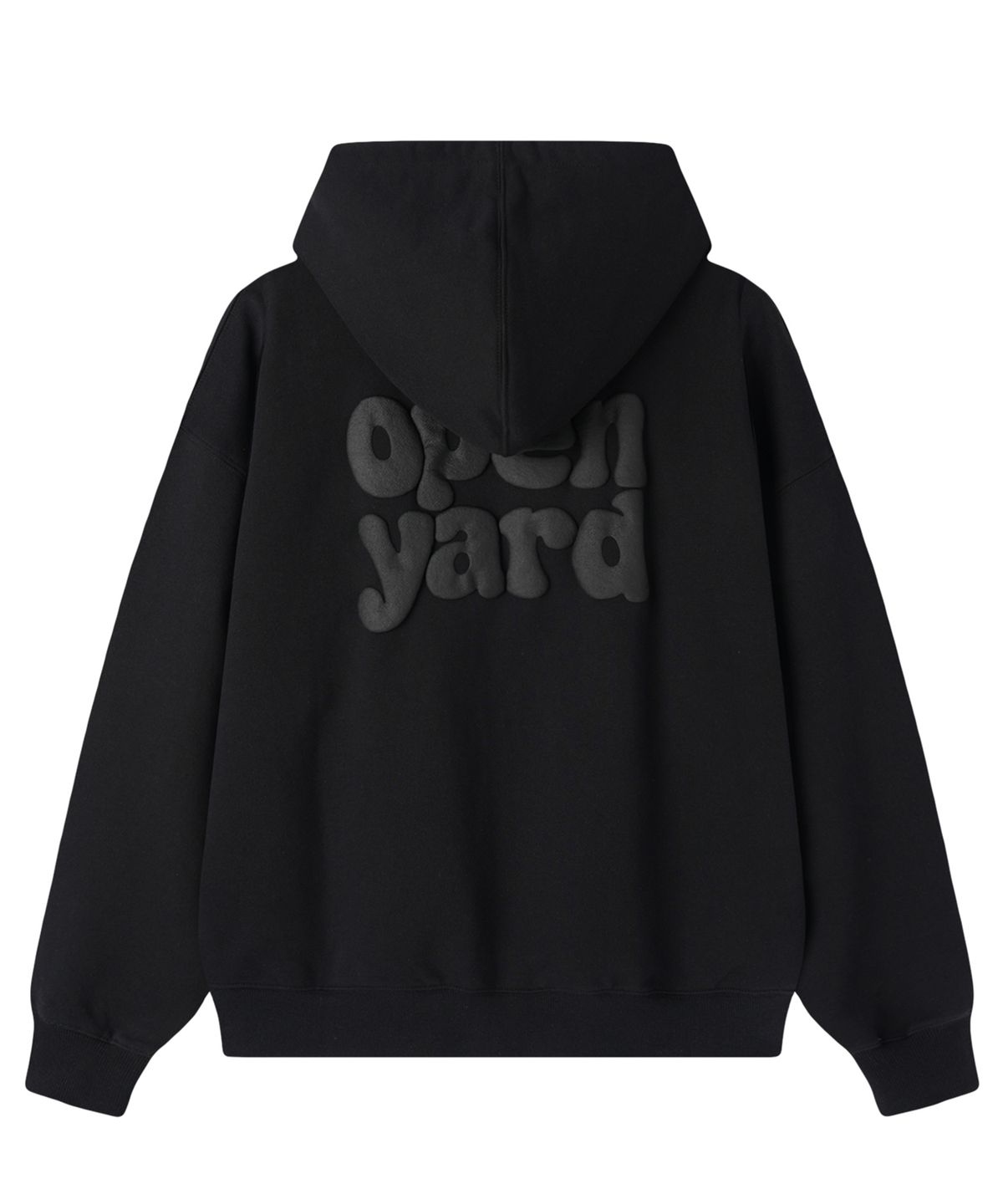 오픈야드(오와이)(OPENYARD(OY)) PUFF LOGO HOODIE ZIP UP - BLACK