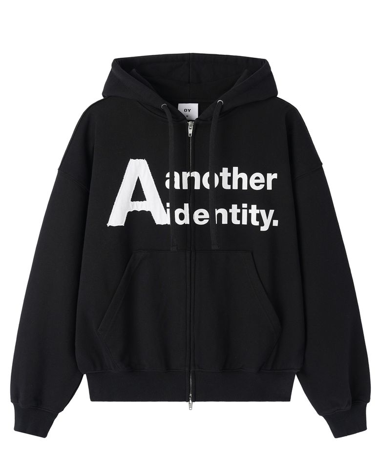A IDENTITY HOODIE ZIP UP - BLACK