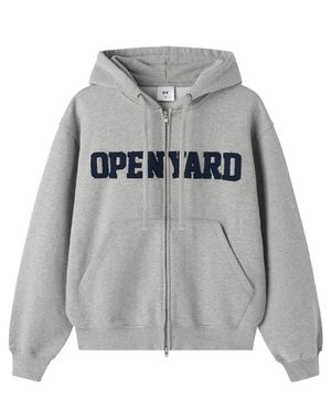 RAW PATCH HOODIE ZIP UP - MELANGE