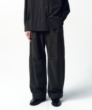 슬러브 트윌 볼륨 팬츠 CHARCOAL