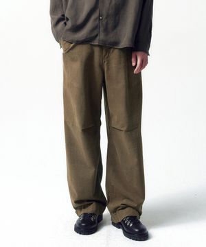슬러브 트윌 볼륨 팬츠 BEIGE BROWN