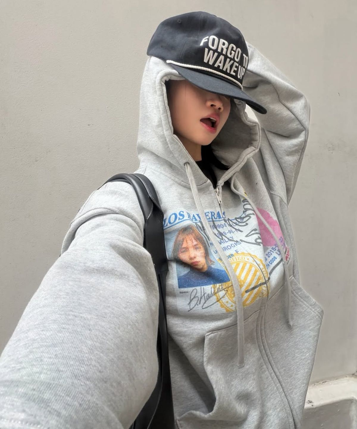 오픈야드(오와이)(OPENYARD(OY)) FAKE LICENSE HOODIE ZIP UP - MELANGE