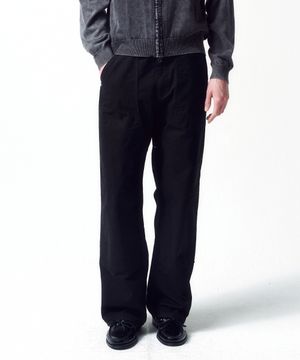 덕 코튼 더블니 팬츠 BLACK