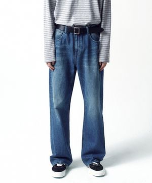 더티 페인트 데님 팬츠 BLUE