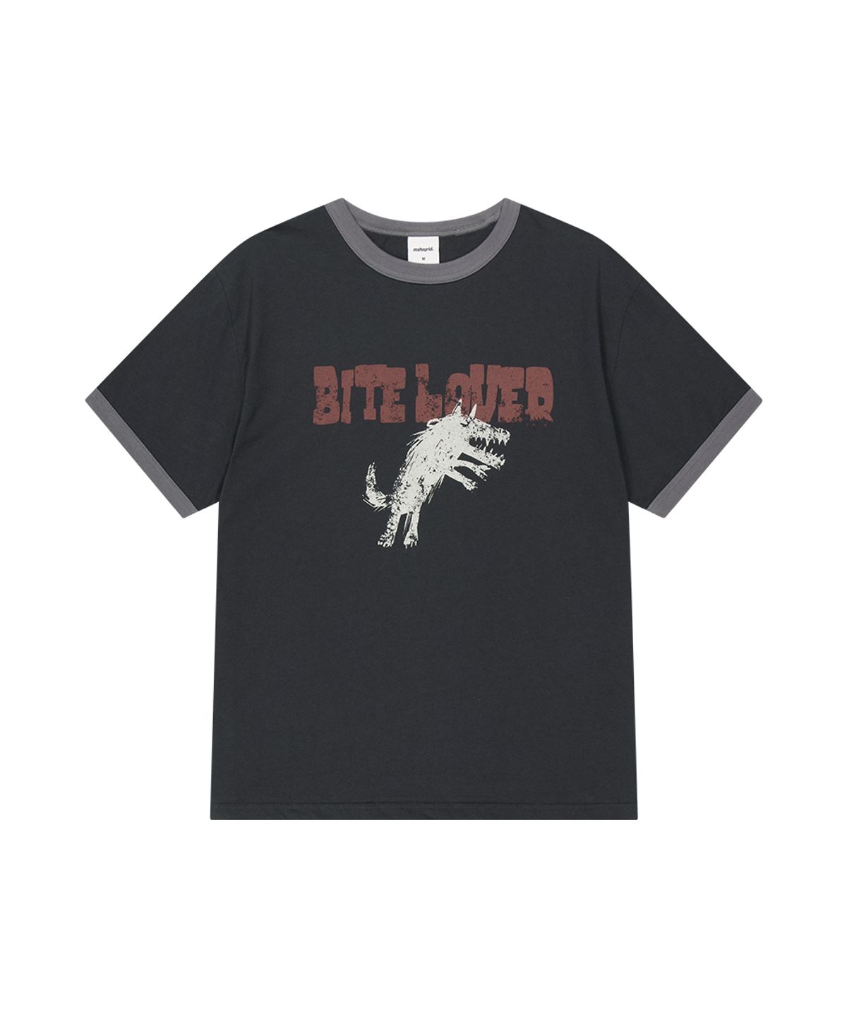 마하그리드(MAHAGRID) BITE LOVER RINGER TEE BLACK(MG2GMMT517A)
