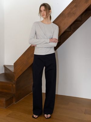 [정려원 착용] Wide Fit Curved Pants SW6SL678_2color